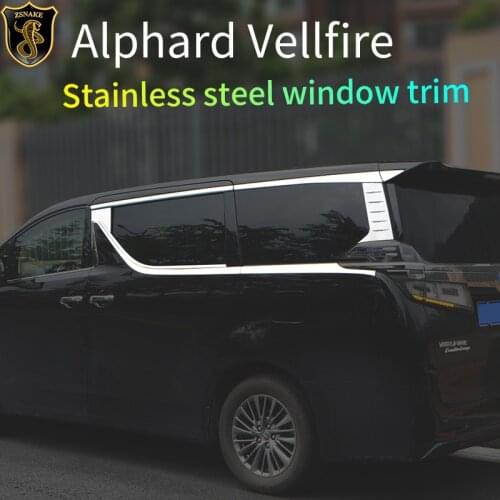 2015-2021 Toyota Alphard Vellfire MPV stainless steel car trim strip chrome-plated window trim strip exterior accessories