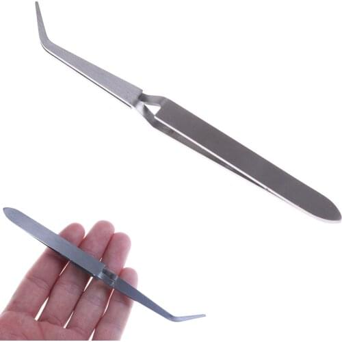 30g 1pc Cross Lock Stainless Steel Reverse Action Tweezer Acrylic Nail Shaping Tweezers Maintenance Tools 15cm