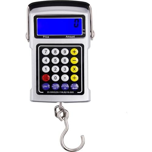 50KG/20g Multifunction Digital fishing Scale Electronic kitchen Fishhook / scales with retail box test tool 20%Off