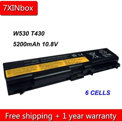 7XINbox 6Cell 5200mAh 10.8V 42T4757 42T4235 Laptop Battery For Lenovo ThinkPad E40 E50 L430 L530 W530 T430 T530 45N1001 42T4796