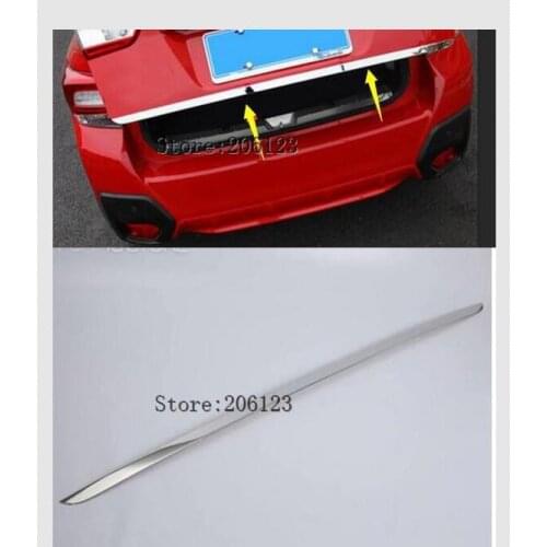 Stainless Steel Car Rear Trunk Tail Lid Door Cover Trim Strip Decal Fit For Subaru XV 2018 2019