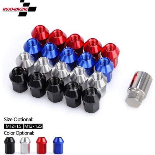Car Anti-theft 6061 Aluminum Alloy Wheel Lock Nuts Length 35MM M12*1.5 M12*1.25 Jdm Aftermarket Lug Nuts