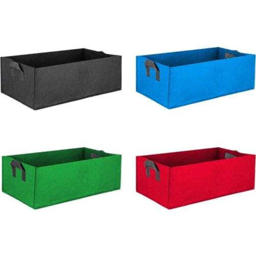 4pcs Large Rectangular Vegetable Grow Bags Garden Nursery Planting Flower Pot