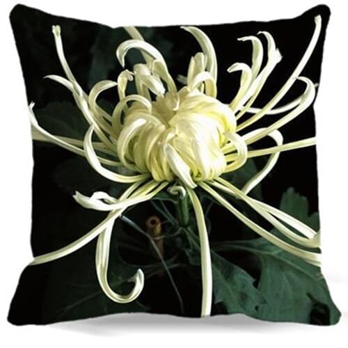 Black Pillow Case For Vintage Home car sofa Decorative 2017 New 18' 16' 19' cushion Cover colorful Chrysanthemum flowers 9 style
