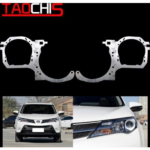 Taochis Car Styling frame adapter DIY Bracket Holder for Toyota RAV4 2013 2015 Hella 3r 5 Projector lens