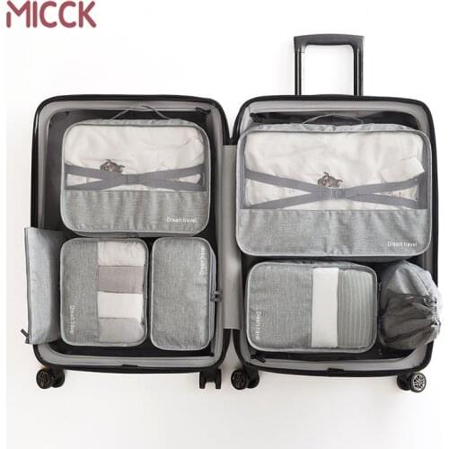 MICCK Travel Storage Bags Clothes Shoes Underwear Suitcase Organizer Cosmetics Zipper Bag Wardrobe Luggage Accessories