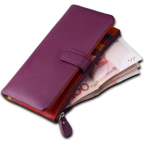 Hot Selling Candy-Colored WOMENS Leather Wallet Card Bit More Wallet Clutch Bag