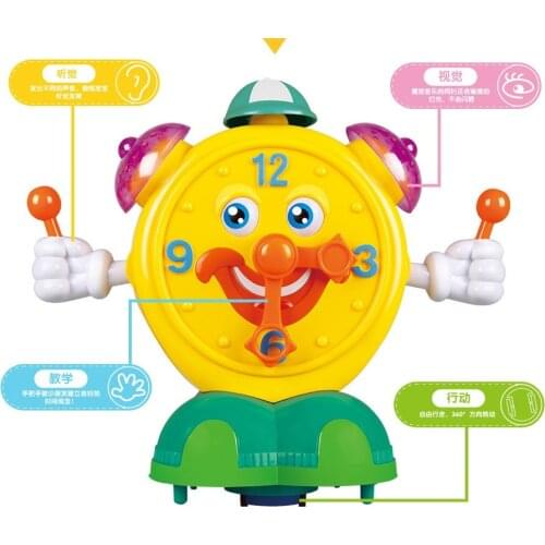 Anime toys Educational Toys Cartoon Electric Smart Alarm Clock Light Music Jingle Walked Up And Down Swing Eyes Unisex Movie