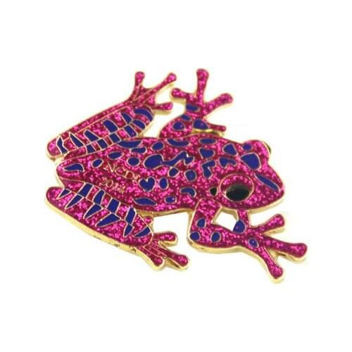 Custom made frog badge colorful 3D metal badge k200311