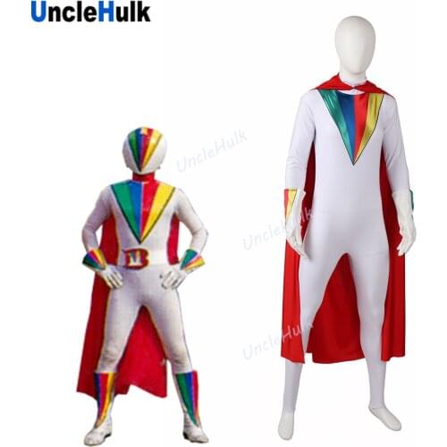 J.A.K.Q.Dengekitai Big One Cosplay Bodysuit - with Cloak and Gloves | UncleHulk
