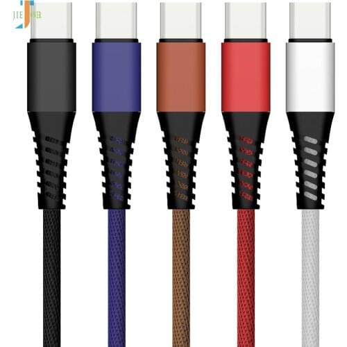 500pcs/lot USB Type C Cable Nylon Braided for Samsung M20 M10 S10 S9 S8 Type-c Data Cord Charger Usb-c for Xiaomi Mi 9 8