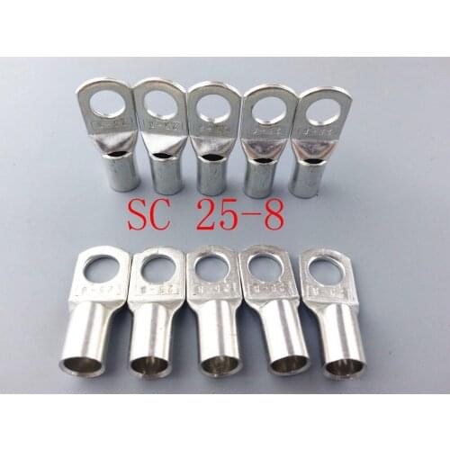 SC 25-8 Bolt Hole Tinned Copper Cable lugs Battery Terminals 25mm wire