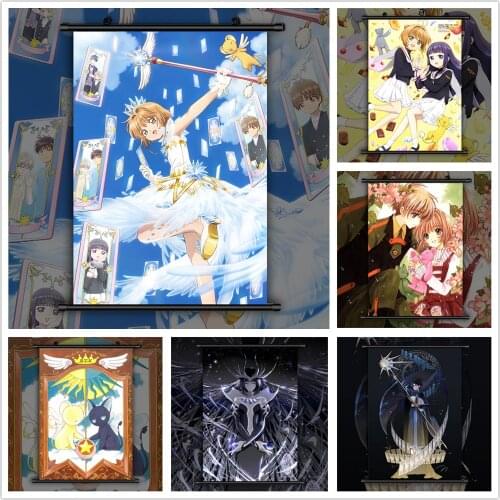 Card Captor Sakura Kinomoto Syaoran Tomoyo Anime manga wall Poster Scroll C