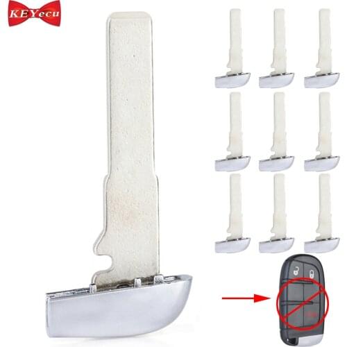 KEYECU 10pcs/ lot for Fiat 500 500L 500X for Jeep Compass Renegade Insert Remote Key Blade M3N-40821302