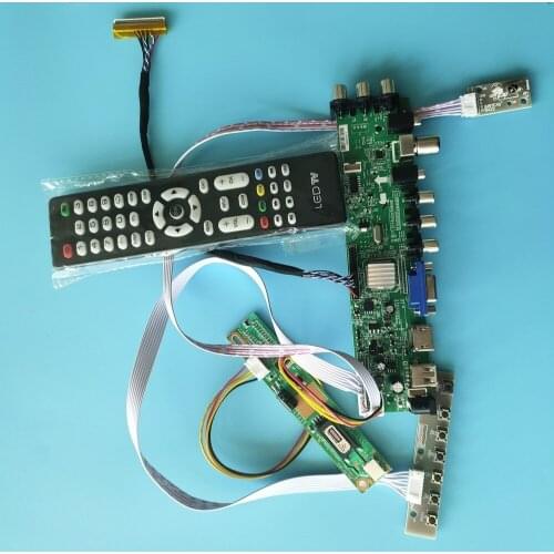 Kit For LTN154AT07-601/LTN154AT07-B01 TV VGA USB AV 1280X800 remote DVB-T 30pin Digital HDMI 1 CCFL LCD Panel Controller board