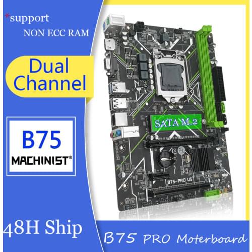 MACHINIST B75 Motherboard LGA1155 For Core I7 Processor DDR3 32GB Desktop RAM Memory Support M.2 NGFF USB VGA HDMI B75-PRO U5