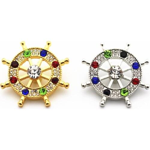 Mixs 10pcs/lot 2 Colors Rudder Snap Buttons Multicolor Full Rhinestone Stone Buttons Fit 18/20mm DIY Snap Bracelet Jewelry