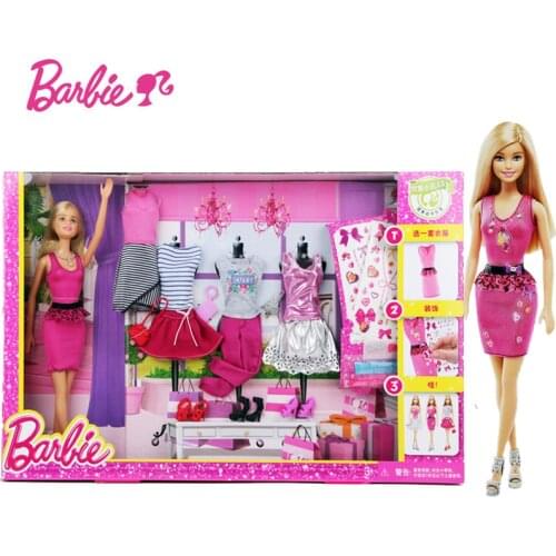 Barbie Fashion Activity Giftset Barbie Doll Toy Best Gift For Girl Birthday Replace Multiple Sets Of Clothing DKY29