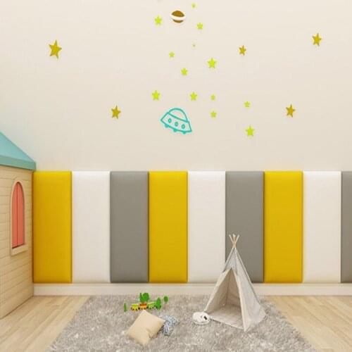Kindergarten Anti-Collision Soft Pack Wall Sticker Front Panels Tatami Bedroom Decor Aesthetic Self-Adhesive Bed Headboards