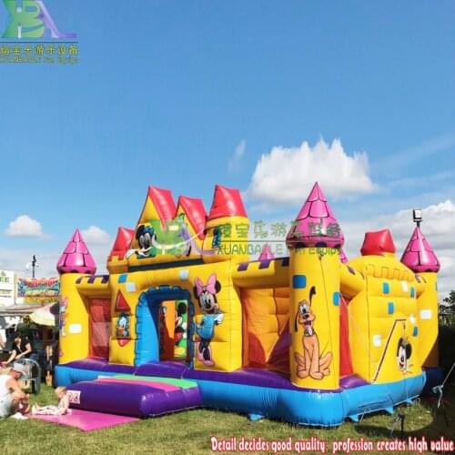 Inflatable red bouncer castle funny for babies jump
