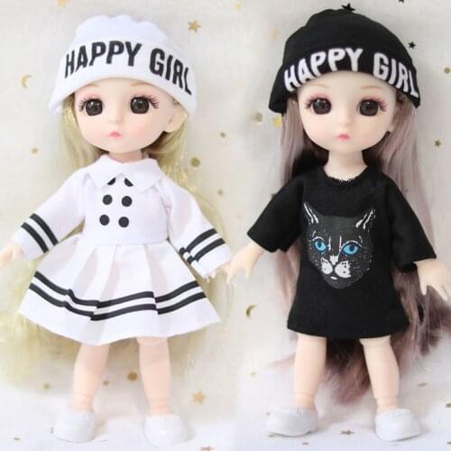 Bjd Doll Clothes 16 Cm Doll Fashion Princess Wedding Dress Casual Clothing Diy Toy for Dressing Up Baby Clothes Girls Cool Gifts