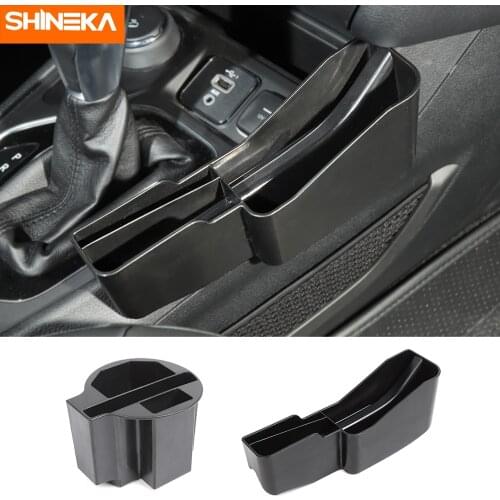 Stowing Tidying For Jeep Cherokee Car Gear Shift Cup Holder Storage Box Organizer Kit Accessories For Jeep Cherokee 2014-2019