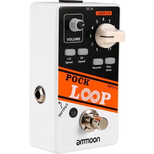 Professional Looper Guitar Pedal Effect 11 Loopers Max.330mins Time Recording 1/2 & 2X Speed Playback Reverse True Bypass Tools
