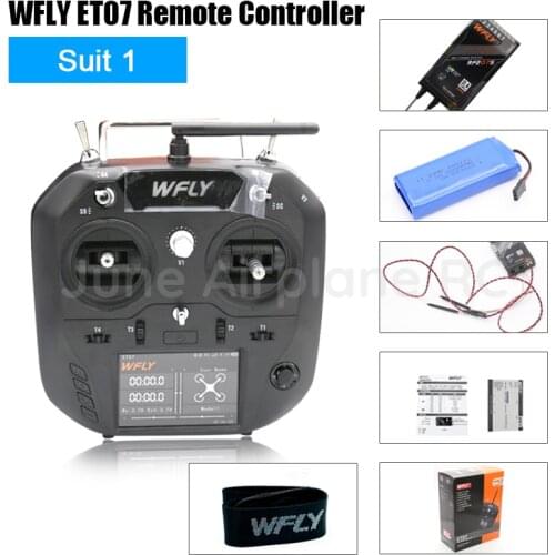 WFLY ET07 10 Channel 2.4GHz RC Transmitter+WBUS/PWM signal 10 channel RF207S Receiver For Rc Airplane