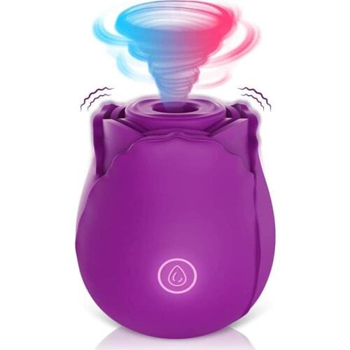 Rose Vibrator Vagina Sucking Vibrator Nipple Sucker Oral Licking Clitoris Stimulation Powerful Masturbator Sex Toys for Women