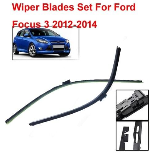Wiper Front Wiper Blades Set For Ford Focus 3 2012-2014 Windshield Windscreen Front Rear Window