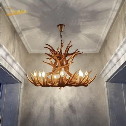 Nordic LED Chandelier E14 Pendant Lamp Lighting Hanglamp Industrial Buck Deer Horn Antler Bedroom Living Room Kitchen Fixtures
