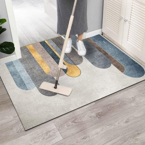Nordic Fresh Geometry Lines Carpets Doormats Rug For Home Bathroom Living Room Entrance Door Floor Stair Kitchen Bedroom Hallway
