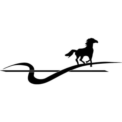 Car Styling Running Galloping Horse Graphic Hard Work Topic Car Sticker Motorhome Caravan Travel Trailer SUV Decals Vinyl Jdm
