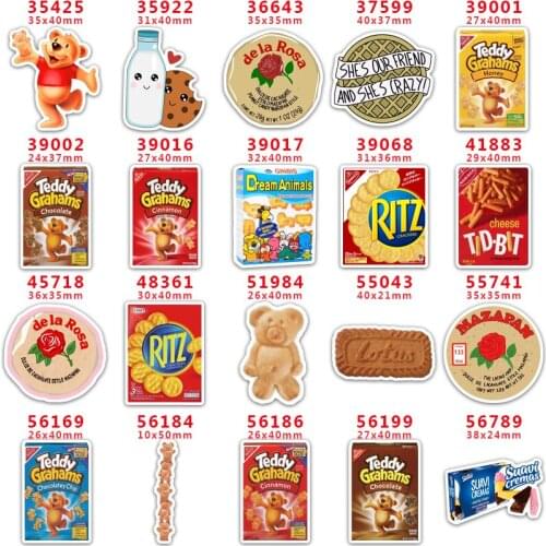 DIY Craft Supplies Sewing Accessories Cartoon Candy Printed Planar Resins Mold 30 Pieces.PR-35425