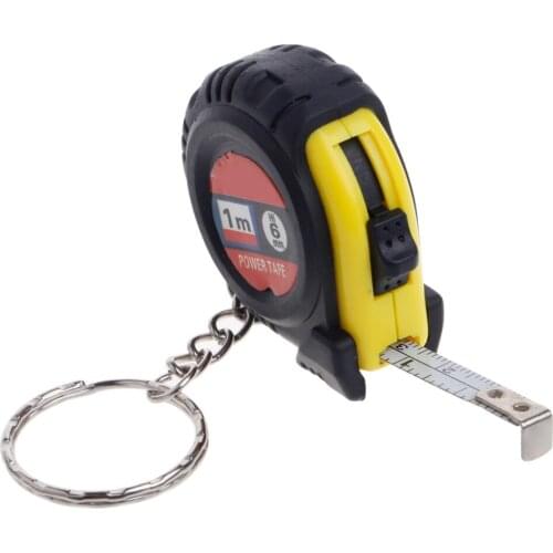 1m Retractable Ruler Tape Measure Key Chain Mini Pocket Size Metric Rule Tape Measures Tools