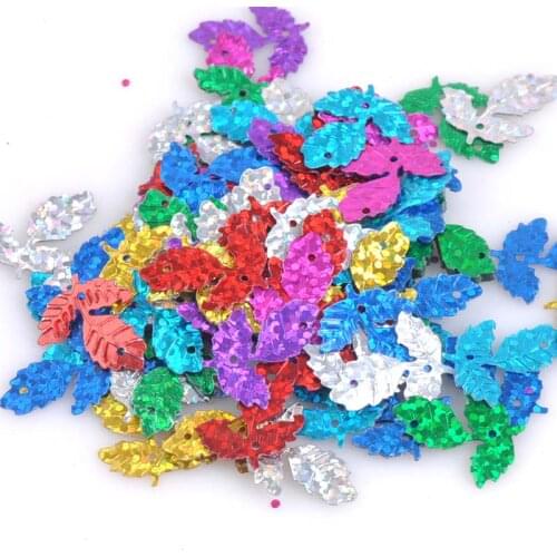 10g Flat Mxed Loose Leaf shape Sequins confetti DIY Sewing Clothing gift wedding Party art decoration Accessories cp1409