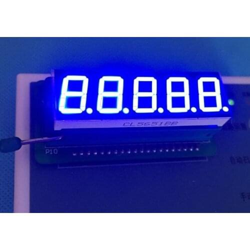 10pcs 7 segment Common Cathode/Anode 5 Bit digital Tube 0.56" 0.56in. Blue LED Display 7 segmentos LED Digital tube