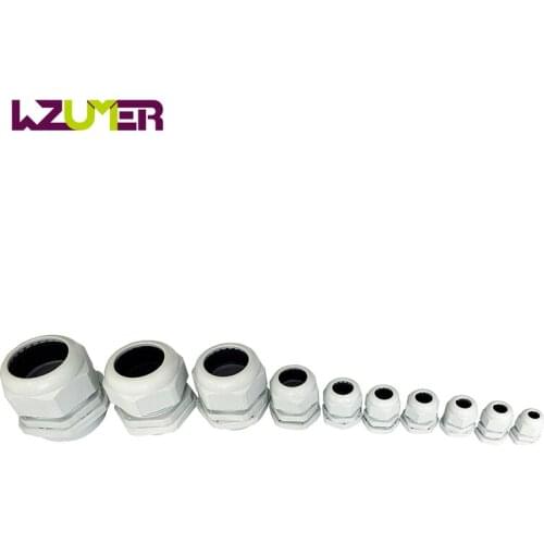 10pcs IP68 PG7 PG9 PG11 PG13.5 PG16 for 3-6.5mm-14mm Wire Cable CE White Black Waterproof Nylon Plastic Cable Glands