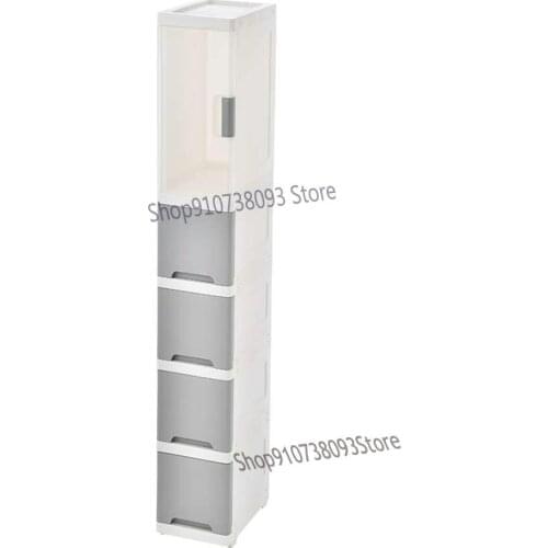 24cm Toilet Crevice Shelf Floor Multi-storey Bathroom Storage Rack Toilet Side Cabinet Narrow Cabinet Plastic Slot Rack