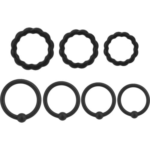 3/4 Pcs Penis Sleeve Time Lasting Cock Rings Delay Ejaculation Sex Toys for Men Penis Rings High Elasticity Penis Trainer