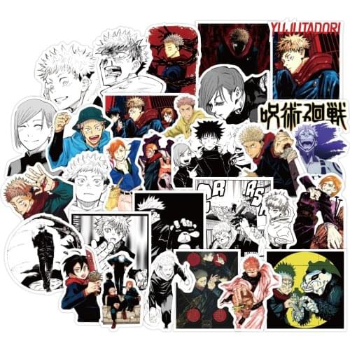 50PCS Manga Jujutsu Kaisen Anime Stickers Laptop Guitar Luggage Skateboard Waterproof Graffiti Sticker Decal Kid Classic Toy
