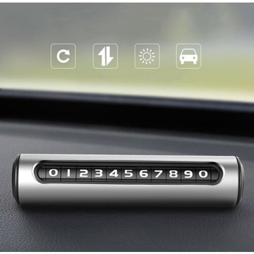 Car Temporary Parking Card Roller Type Rotating Stop Sign Universal Rotate Phone Number Plate Mobile Phone Number Card
