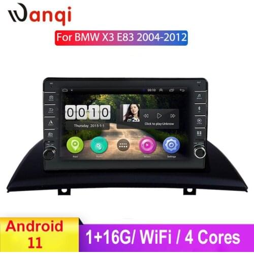 Wanqi Knob Key Car Player Navigation GPS Android 9.0 For BMW X3 E83 2004-2012 Multimedia Stereo Car Radio 9 Inch Frame NO DVD