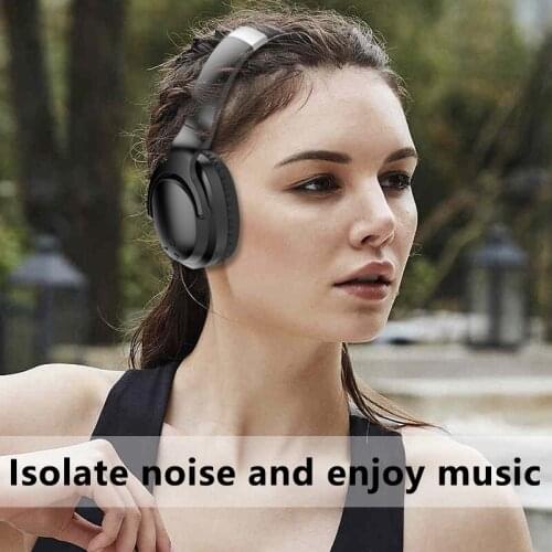 Bluetooth Headset Active Noise Cancelling ANC Wireless Wired Headphone With Microphone Earphone Deep Bass Hifi Sound Earpiece