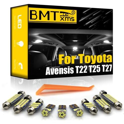 BMTxms Canbus For Toyota Avensis T22 T25 T27 1997-2018 Vehicle LED Interior Map Dome Trunk Light License Plate Lamp Kit
