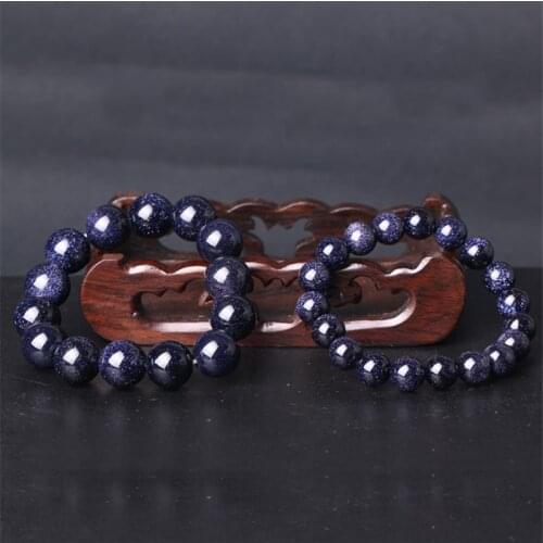 Blue sand Planet Bracelet Men Natural Stone Universe Beads Chakra Bracelet Women Yoga Jewelry