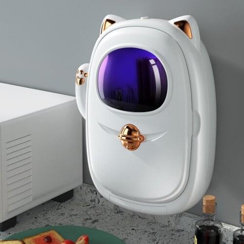 UV Disinfection Chopstick Holder Kitchen Wall Hanging Air-drying Dust-proof Household Knife Fork Drain Cutlery Storage Box