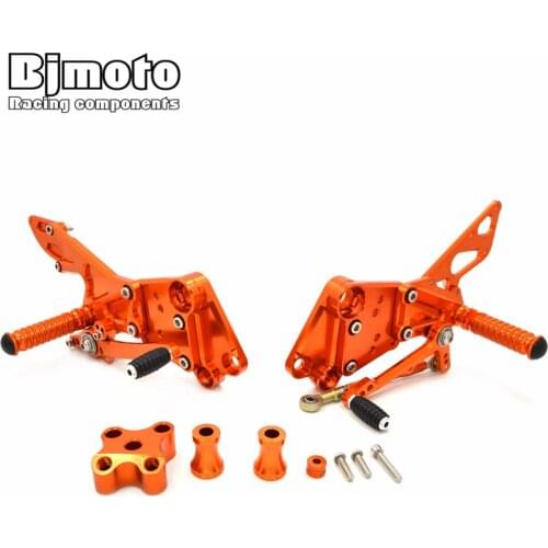 Motor CNC Adjustable Racing Rearset Footpeg For D uke 390 2013-2017 d uke 125 d uke200 All years motorbike rearset