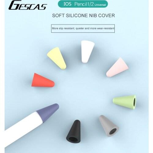 GESCAS 8 PCS Pencil Cap Holder Nib For IOS Pencil Cover Cable Adapter Tether For IOS Pad Pro Pencil Tablet Pen Accessories
