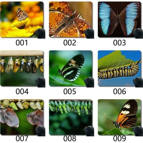 Gaming MousePad,Butterfly Wings Insect Common Crow Brown Spots Gaming Mousepad